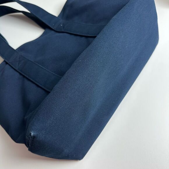 Polo Ralph Lauren Canvas Tote Bag Navy With Pink Fuchsia Pony Embroidered RARE - Picture 5 of 14